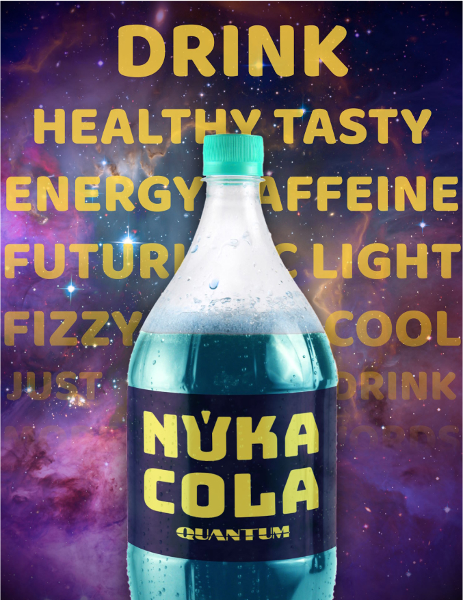 Advertisment for a fictional cola brand